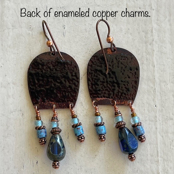 ARTISAN Earrings “Woman in a Field of Flowers” - Dangles - Picture 10 of 12